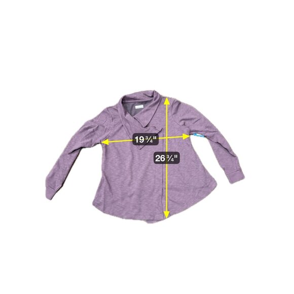 Columbia NWT Womens Purple Asymmetrical Long-Sleeve Pullover Top SZ Large - Picture 8 of 9